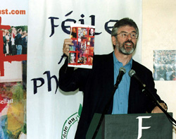 Gerry Adams at the launch of this year's festival programme