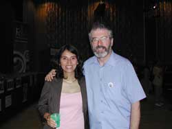 Diana Buttu and Gerry Adams