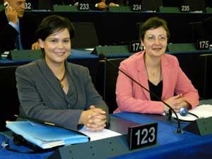 Sinn Féin MEPs Mary Lou McDonald and Bairbre de Brún