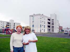 Community worker Phil Keane and Rita Fagan, director of the Family Resource Centre at St Michael's Mansions, where a community-led regeneration plan has been rejected in favour of a private scheme under a public-private 'partnership' scheme