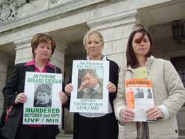 Ursula Donnelly, Michelle O'Neill and Mary McGlinchey of An Fhírínne at Stormont