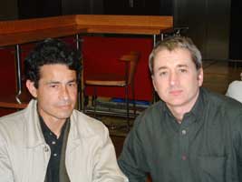 Pedro Mahecha and An Phobalcht editor Martin Spain