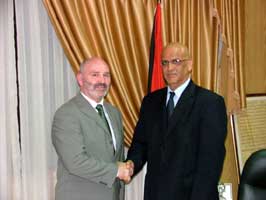 Alex Maskey meets Palestinian chief negotiator Saeb Erekhat