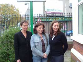 Sinn Féin MEP Bairbre de Brún, Frances O'Dowd of the Anti-Poverty Network and North Belfast MLA Kathy Stanton