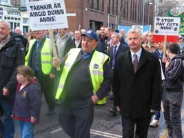 Sean Crowe TD on the postal march