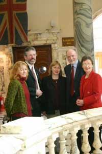 Gerry Adams and Bairbre de Brún with Group leader Francis Wurtz and other members of European United Left/Green Nordic Left
