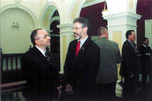 Paul Butler and Gerry Adams