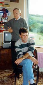 Patrick 'Paddy Doc' Doherty is pictured with his father, Hugh 'Scalper' Doherty, also deceased