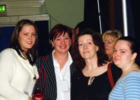 Toiréasa Ní Fhearaíosa, Ann O'Sullivan and Cristín and Orla McCauley pictured during the debate on prisoners at the Ard Fheis