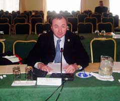 Pat McGinn makes his presentation