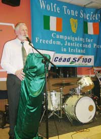 Martin Ferris was the guest speaker at the Wolfe Tone Society AGM