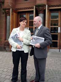 Caitríona Ruane and Alex Maskey at the launch of Sinn Féin's Equality agenda