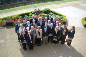 Gerry Adams and a gaggle of Sinn Féin election candidates at Belfast Castle