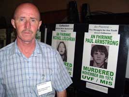 Gerry Armstrong, whose brother Paul was killed in 1974