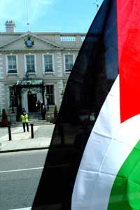 The Ireland Palestine Solidarity Campaign protested outside the Mansion House in Dublin last Thursday, where Israel's Independence Day was being celebrated, to highlight the oppression of Palestinians by the Israeli state