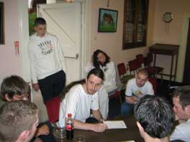 Ógra members debating at Benburb Priory