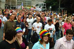 Thousands of people took to the streets of Dublin last Saturday to mark Pride 2005, a celebration of lesbian, gay, bisexual and transgender life in Ireland today