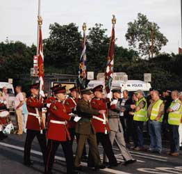 Orangemen marching through the Short Strand