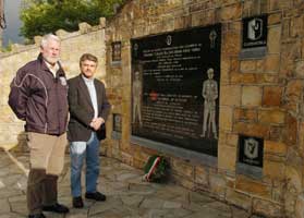 Sinn Féin TDs Martin Ferris and Arthur Morgan at Séamas McElwaine commemoration