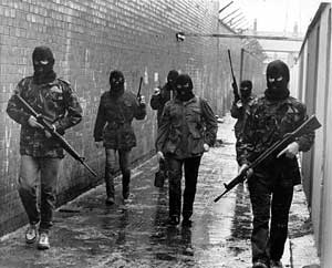 IRA patrol in West Belfast in the 1980s