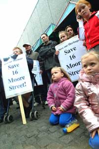 Protestors calling for 16 Moore Street to be saved