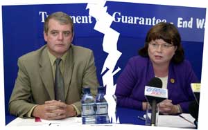 John Minihan and Mary Harney splitting apart?