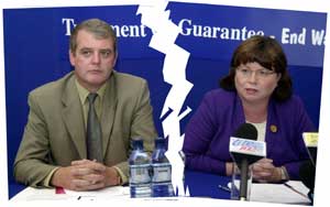 John Minihan and Mary Harney splitting apart?