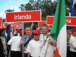 Irish activists at the World Festival of Youth and Students in Caracas Venezuela