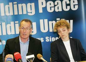 Sinn Féin's Gerry Kelly and Caral Ní Chuillín launched a report detailing the scale of unionist paramilitary violence