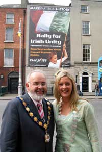 Francie Molloy, mayor of Dungannon and Toiréasa Ferris, mayor of Kerry