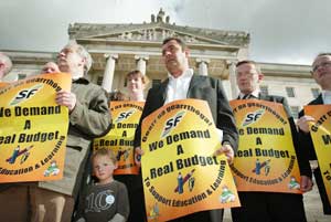 Sinn Féin protest against education cuts