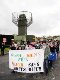 Ógra protest calls for demilitarisation