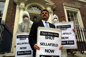 Arthur Morgan at an anti-Sellafield protest
