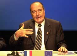 French President Jacques Chirac