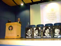 Seán Crowe addresses a Hunger Strike commemoration in Seattle