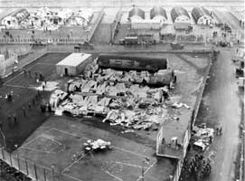 The aftermath of the burning of Long Kesh in October 1974