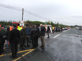 Several solidarity pickets were mounted on Tuesday evening in various parts of the country at Shell and Statoil stations