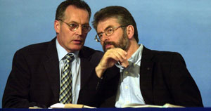 Gerry Kelly and Gerry Adams