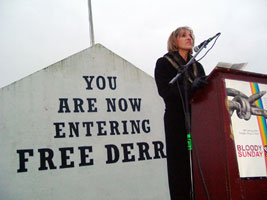 Martina Anderson speaking at the commemoration last Sunday