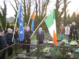 Sinn Féin candidate Francie Molloy speaking the commemoration, Clonoe, outside Coalisland, County Tyrone