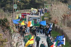 A section of the large crowd at the 19th annual commemoration of IRA Volunteers Brendan Burns and Brendan Moley