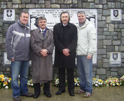 Arthur Morgan TD pictured with Newry and Armagh MLAs Conor Murphy, Mickey Brady and Cathal Boylan at the recent Keith Rodgers commemoration