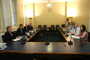 The Sinn Féin delegation that met the Policing Board at Stormont Buildings