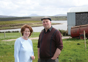 Willie Corduff, winner of the 2007 Goldman Environmental Prize, with his wife Mary at their farmhouse in Rossport, Co Mayo