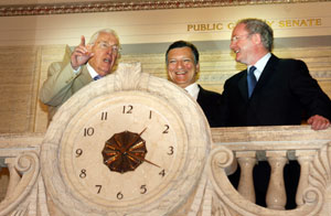 Ian Paisley and Martin McGuinness in Stormont with European Commission President Jose Manuel Barroso