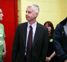 Seán Crowe at Tallaght Community school after losing his seat