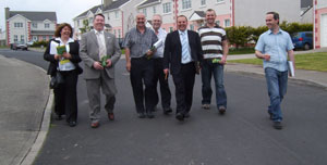 Sinn Féin’s Pádraig Mac Lochlainn canvassing in Letterkenny