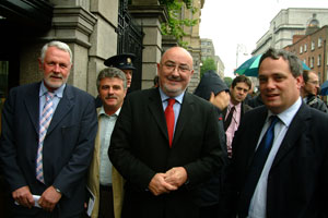 Sinn Féin TDs Martin Ferris, Arthur Morgan,Caoimhghín Ó Caoláin and  Aengus Ó Snodaigh