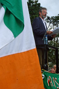 Gerry Adams delivers the main address