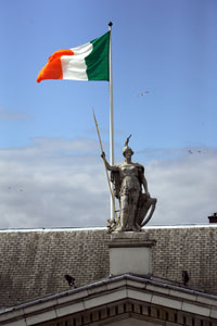 The Irish Tricolour’s beginnings are in 1848 when Thomas Francis Meagher presented the flag to the citizens of Dublin